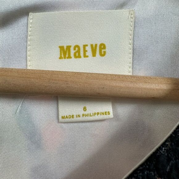 Anthropologie Cream Floral Mini Dress with Purple and Yellow Print - Picture 9 of 12